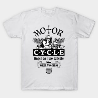Biker T-shirt, Motor Cycle Angel on Two Wheels T-Shirt
